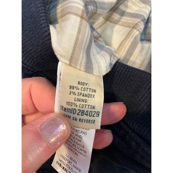 L.L. Bean Women's Cargo Pants Size 14 Blue Lined Casual Durable - Picture 10 of 11